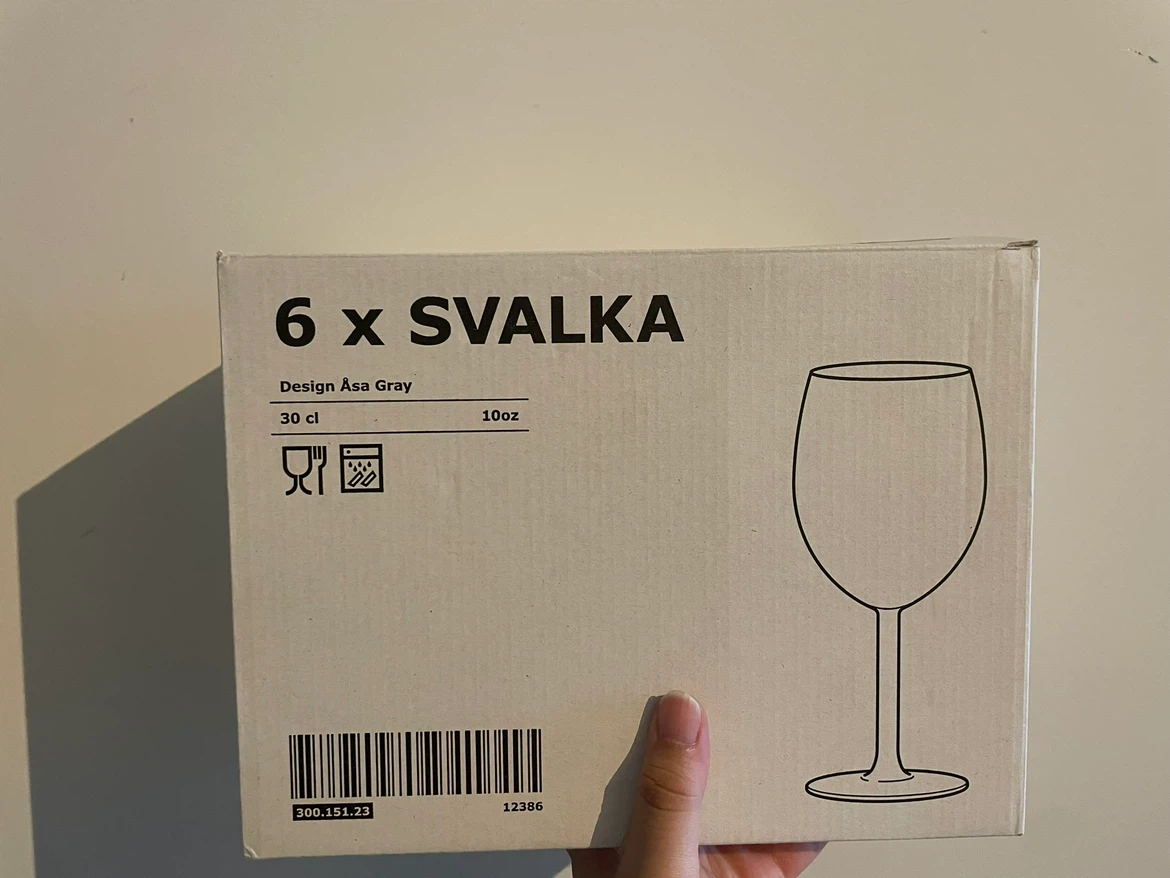 IKEA SVALKA Wine Glasses - Set of 6