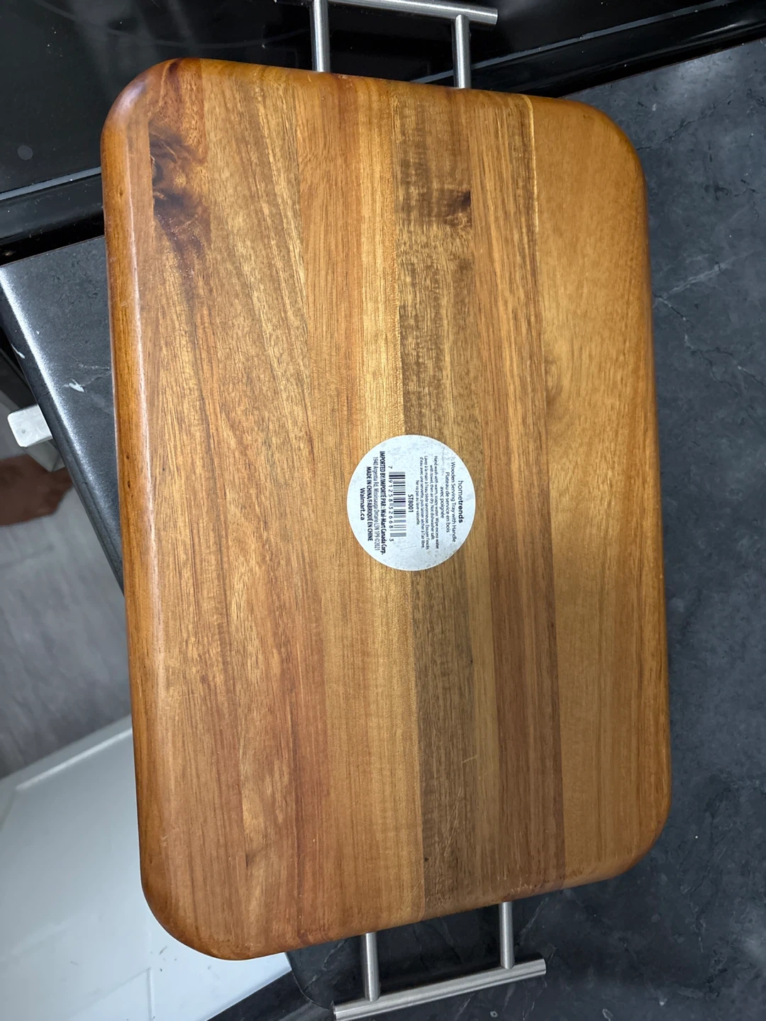 Wood Serving Tray with Handles - photo 2