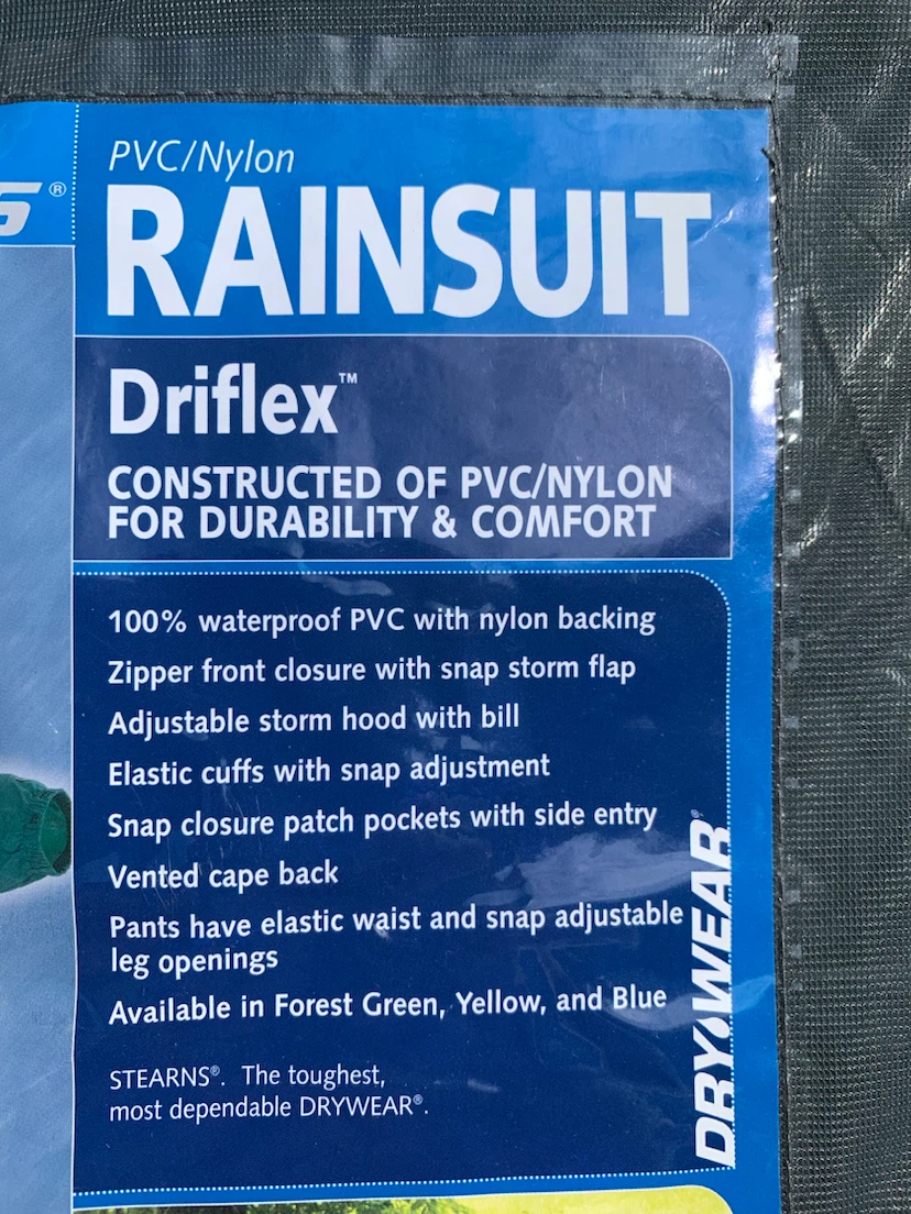 Stearns Driflex PVC/Nylon Rain Suit - Large - photo 2