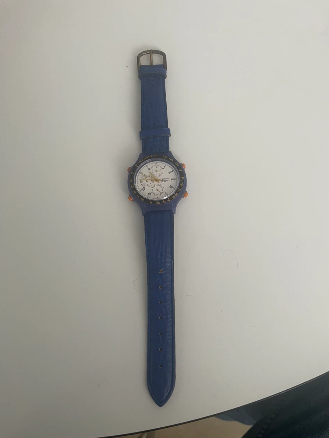 Swatch Watch Chronograph Blue Strap