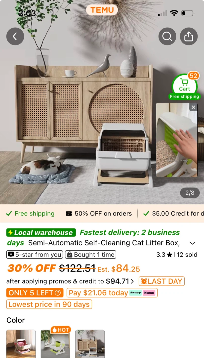 Roller Cat Litter Box