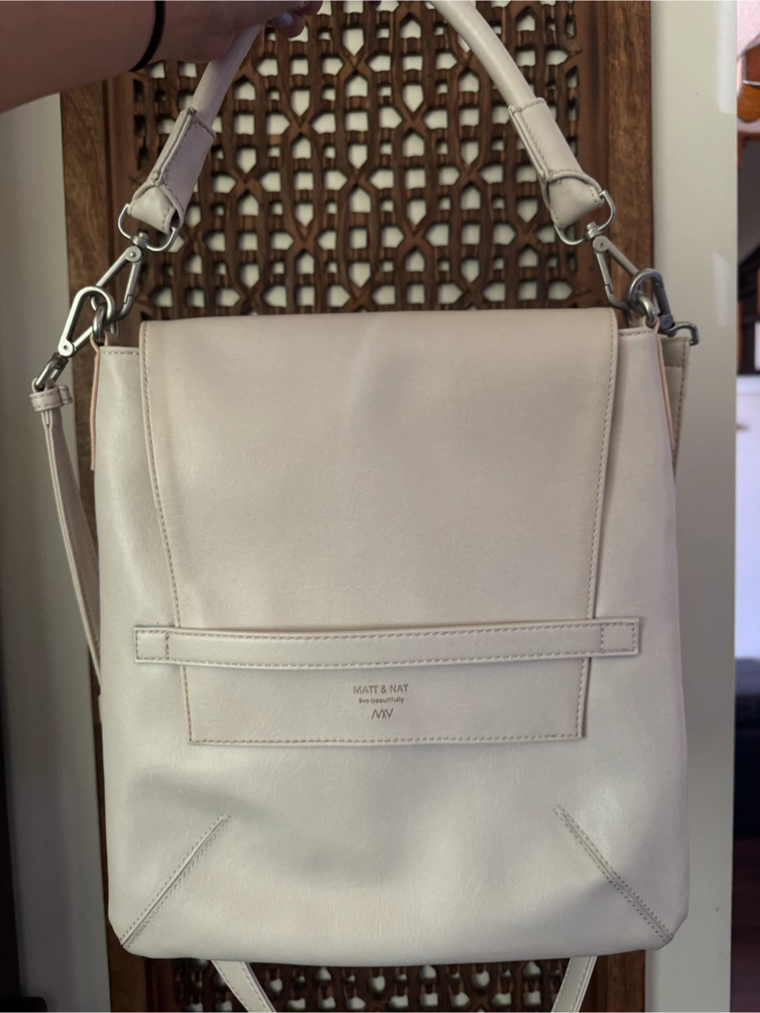 Matt & Nat White Messenger Bag