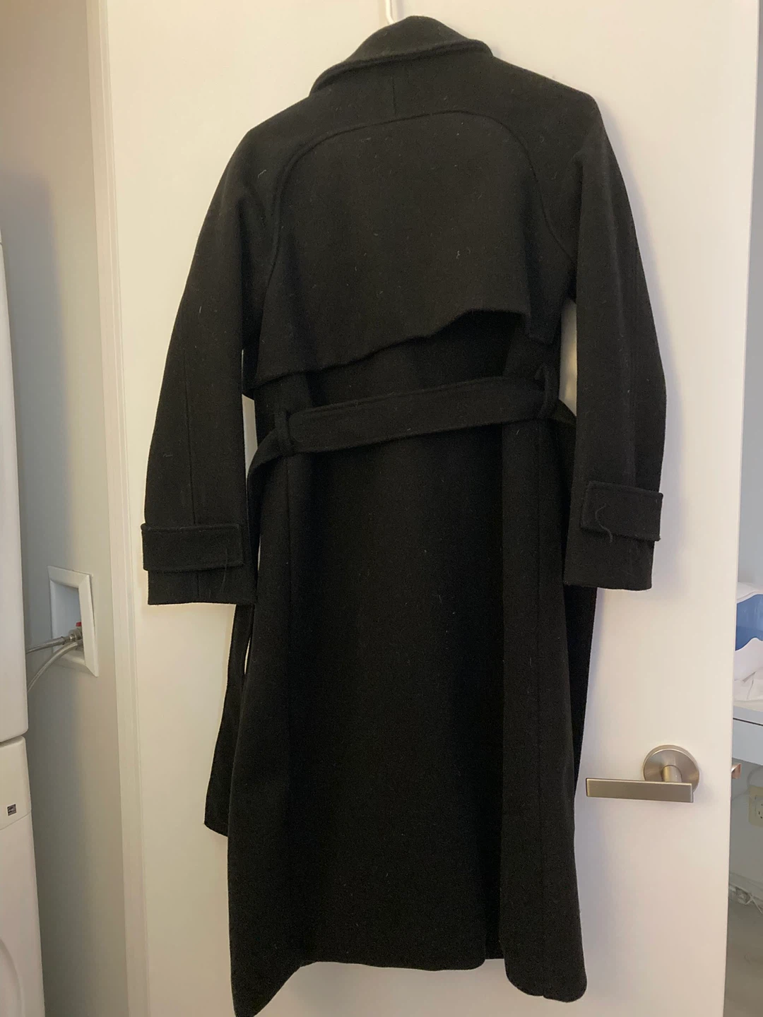 Korean style WOMAN Black long Coat - photo 5