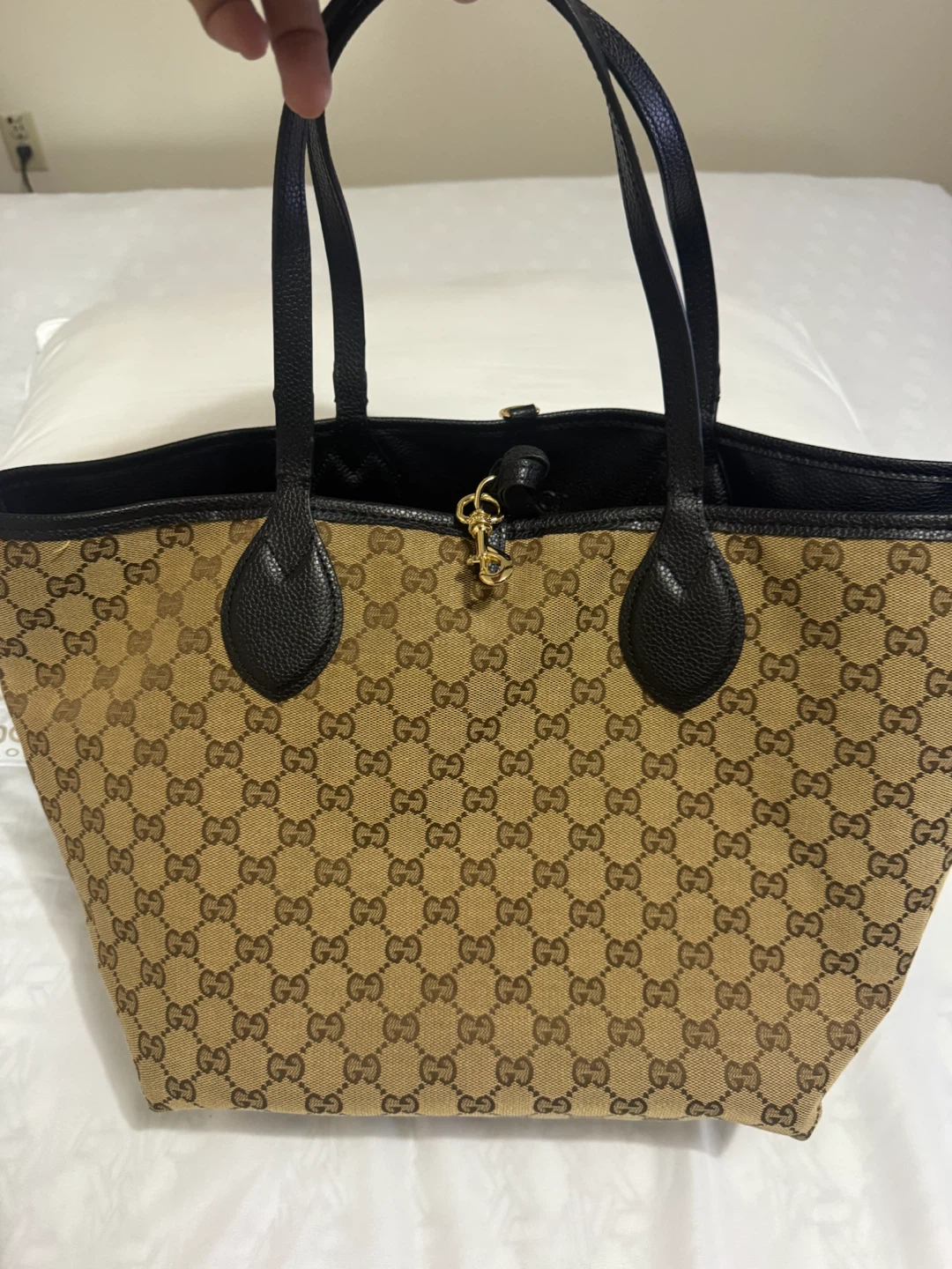 Gucci Monogram Tote Bag with Pouch - photo 5