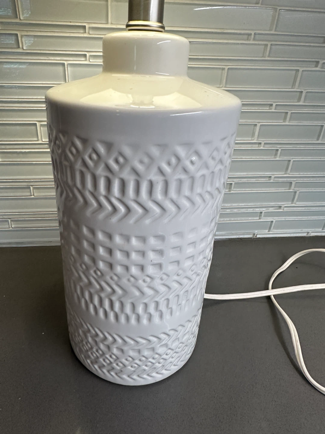 VINTAGE BOHO CHOC MCM TABLE LAMP CERAMIC LIGHT - photo 2
