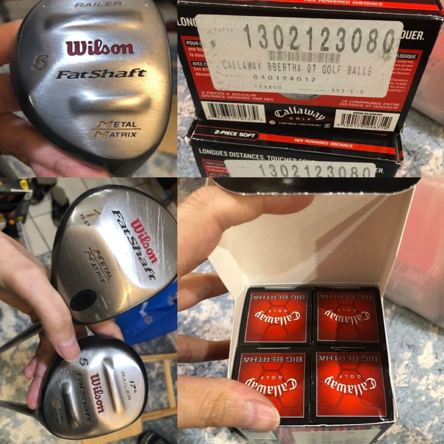 2 golf clubs And 2 Full box of 24 balls