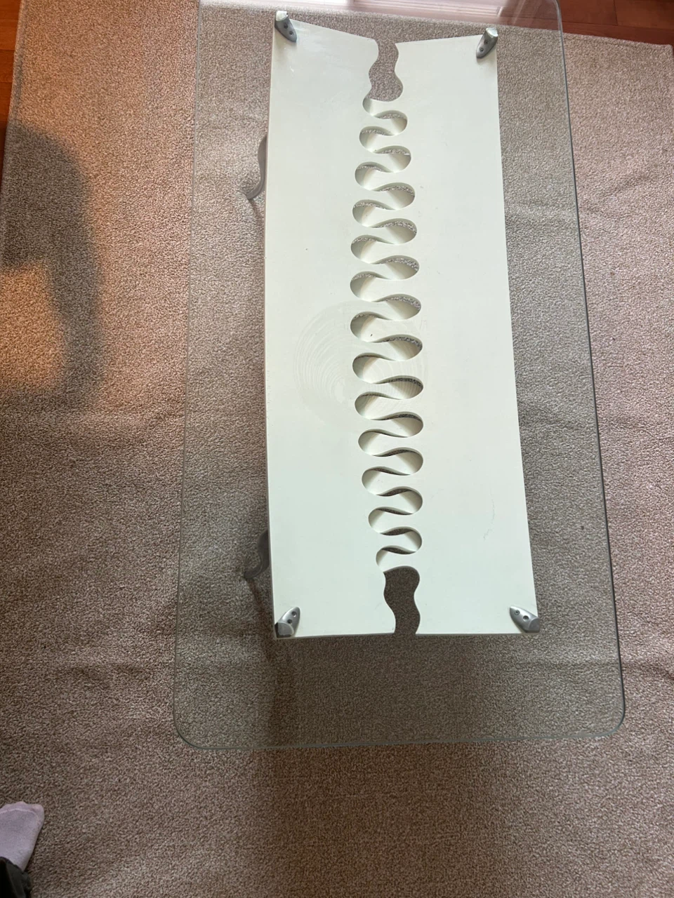 Glass coffee table with unique design - photo 3
