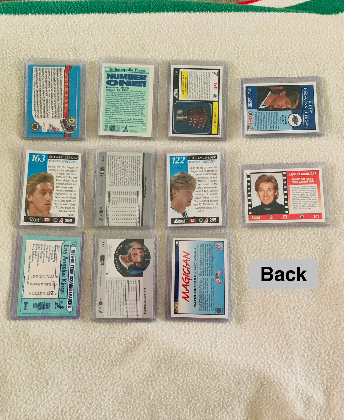 Wayne Gretzky Lot of 11 Hockey Trading Cards Oilers Kings - photo 3