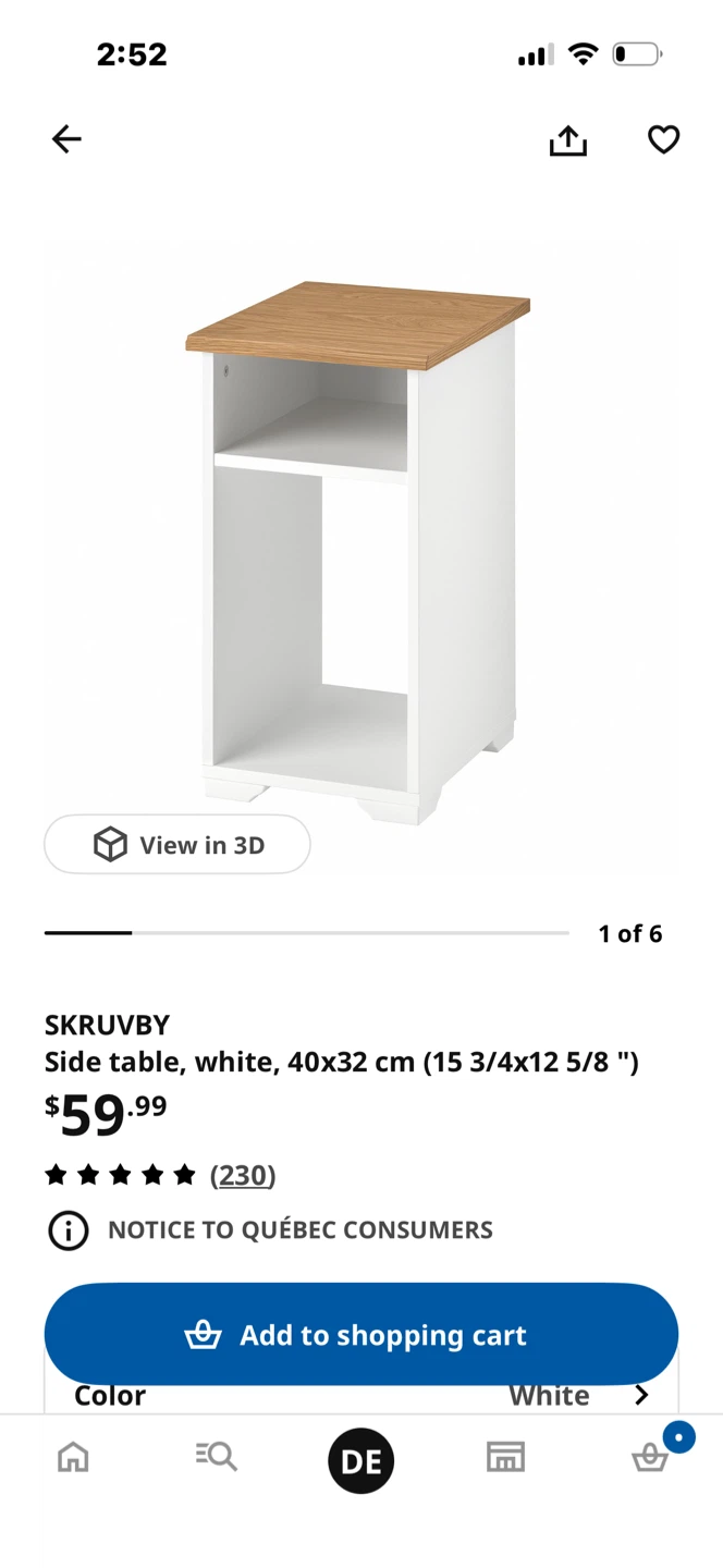 IKEA SKRUVBY Side table - photo 2