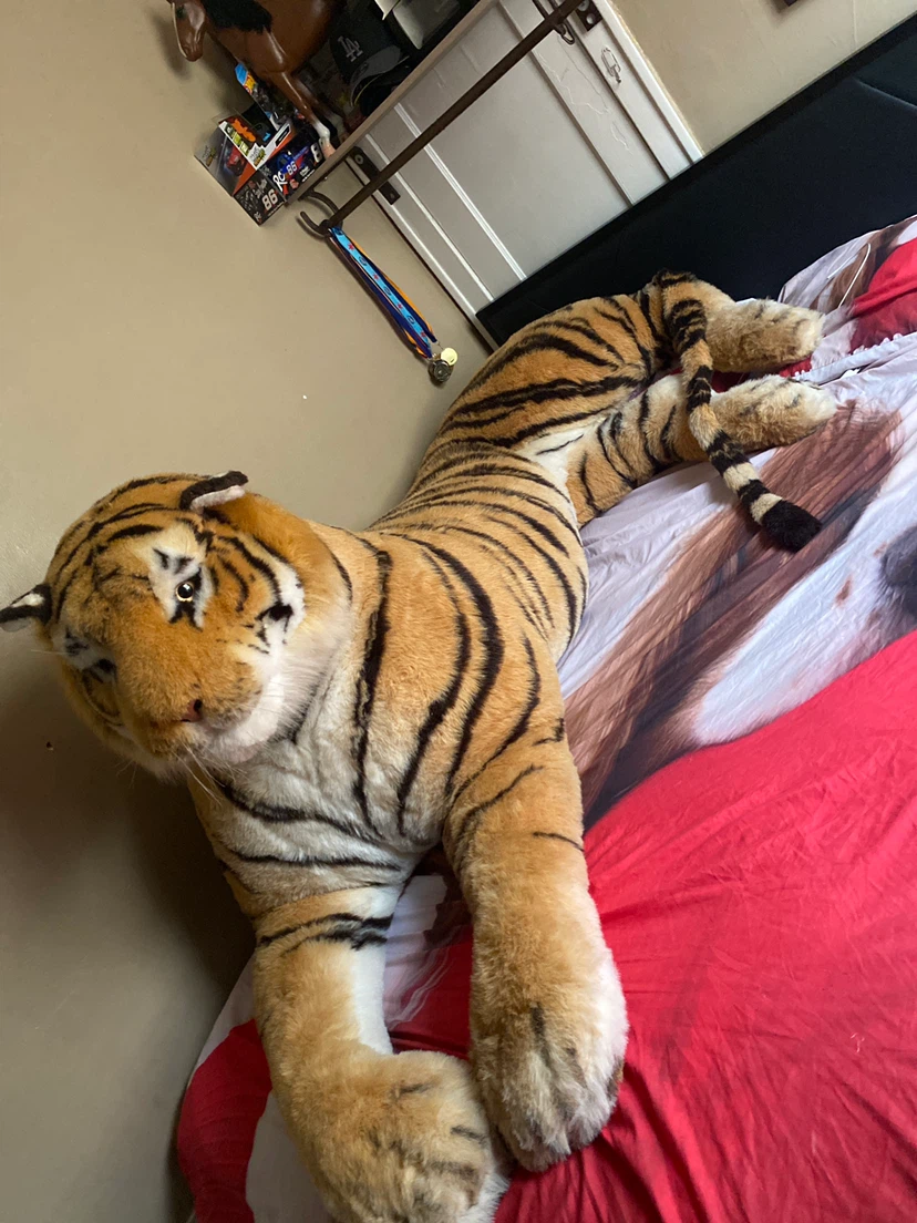 Large Plush Tiger Animal and a large bed and I got it for 400$ - photo 3