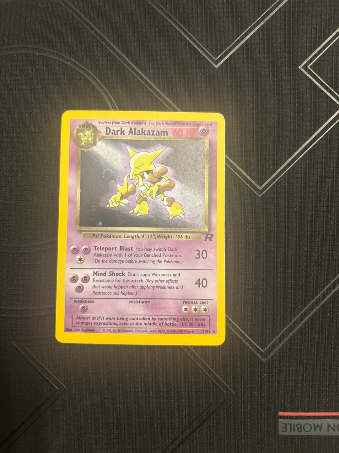 Dark Alakazam Pokemon Card
