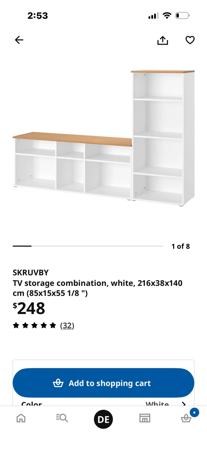 IKEA SKURVBY TV Storage Combination - photo 3