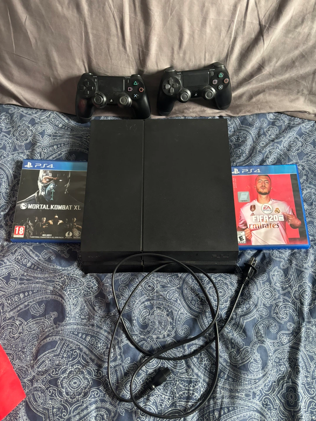 Move away sale Ps4 Console with Two Controllers and Games