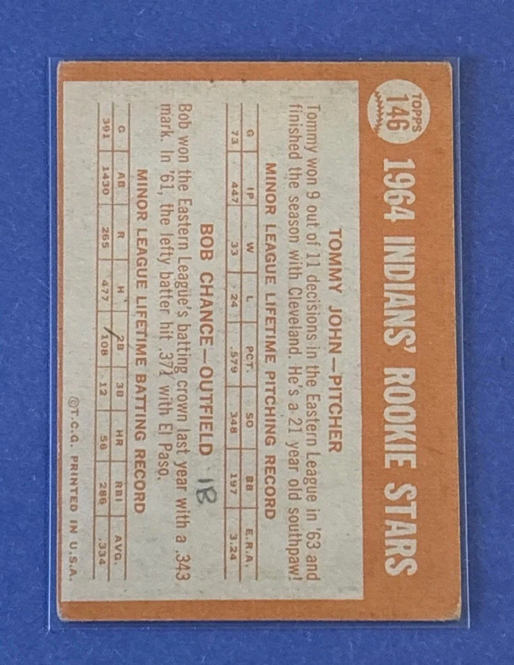 Tommy John Rookie Card - photo 2
