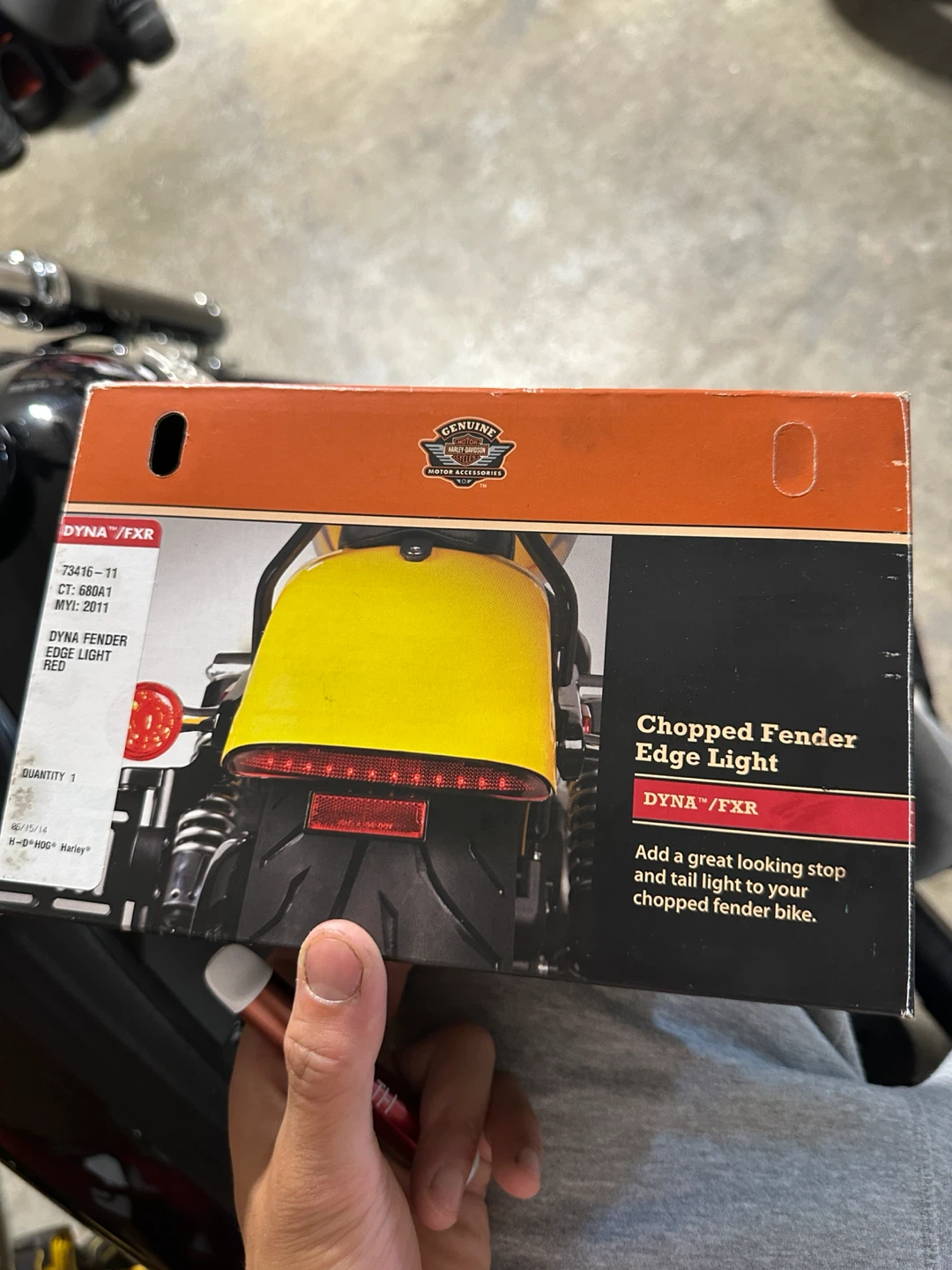 Harley-Davidson Chopped Fender Edge Light Dyna/FXR Red