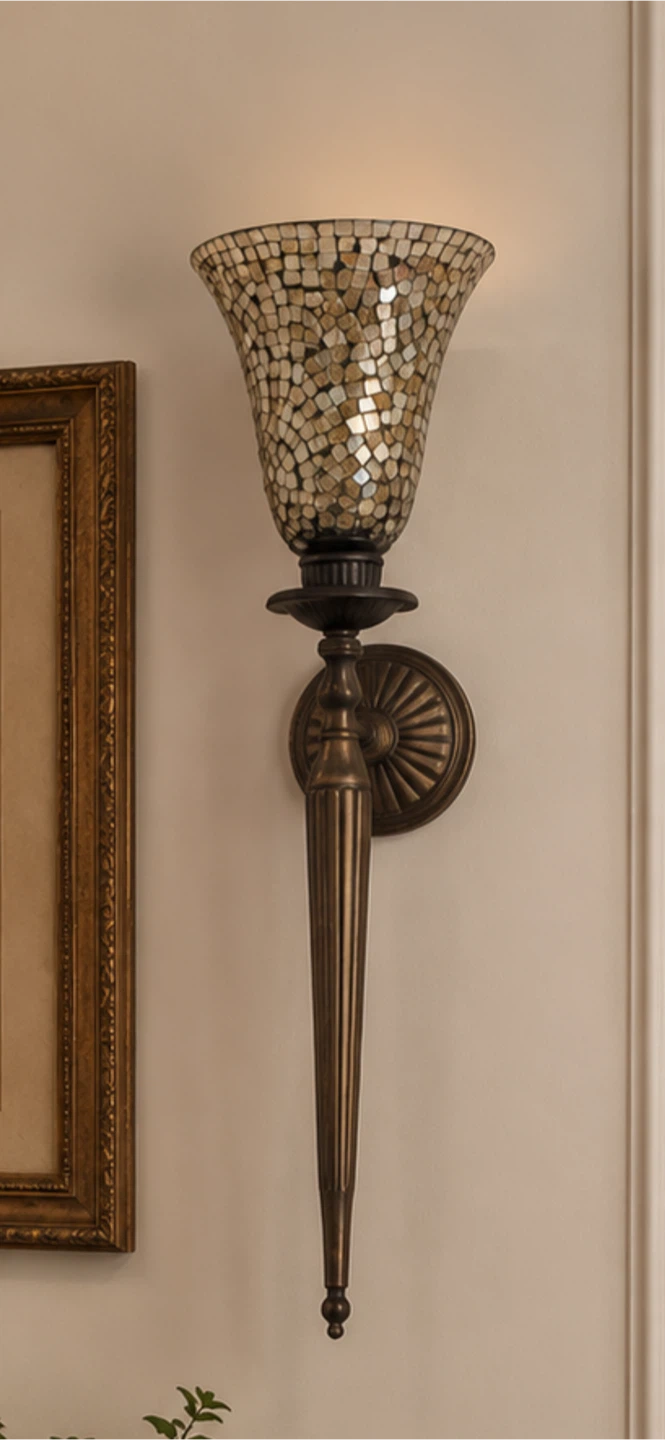 Mosaic Glass Wall Sconce. Each - photo 2