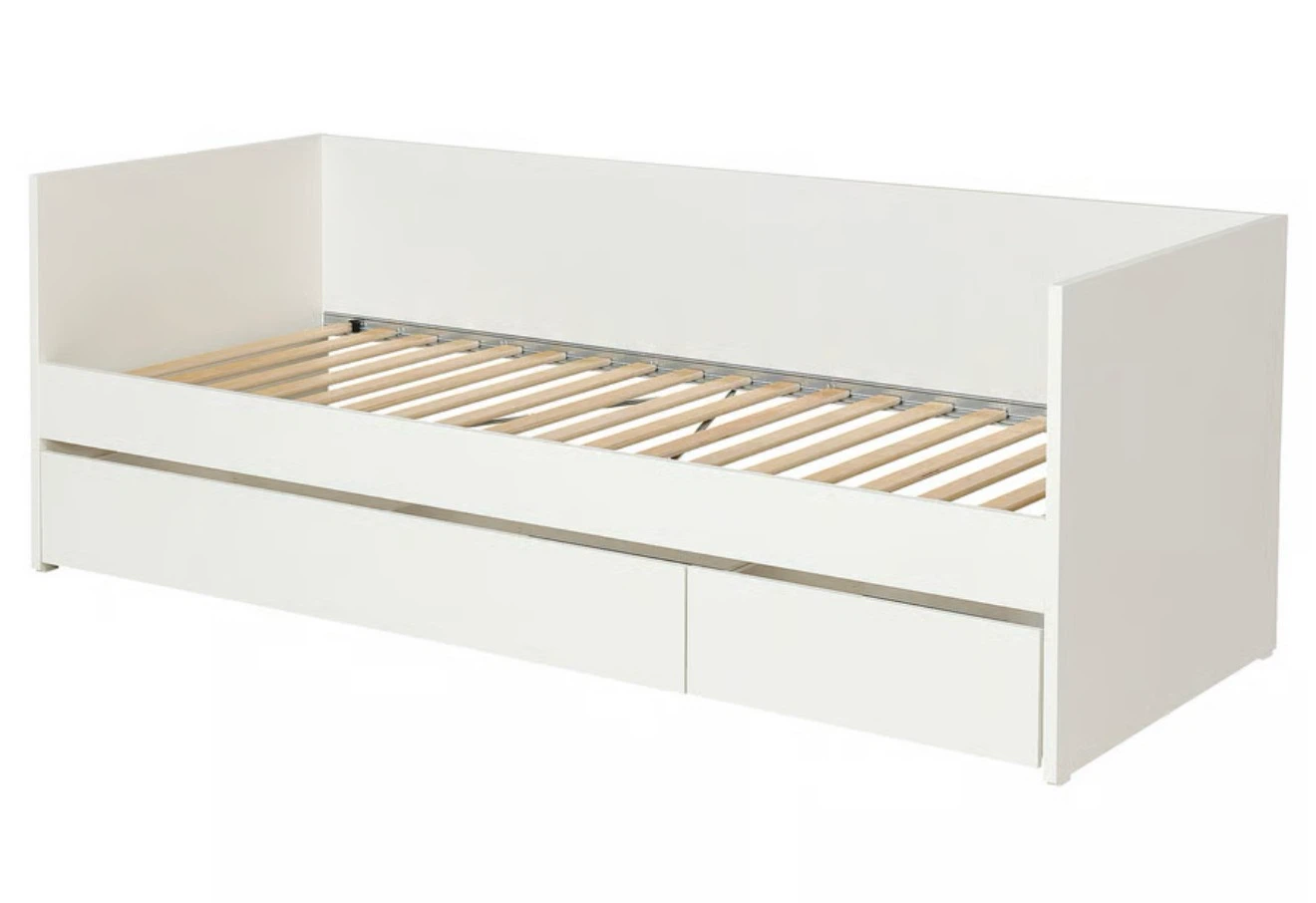 IKEA White Daybed frame with storage, Twin +Mattress+Bedding - photo 2