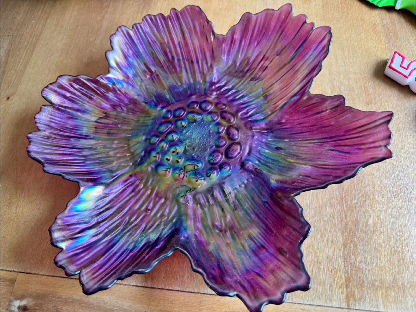 Glass Flower Dish
