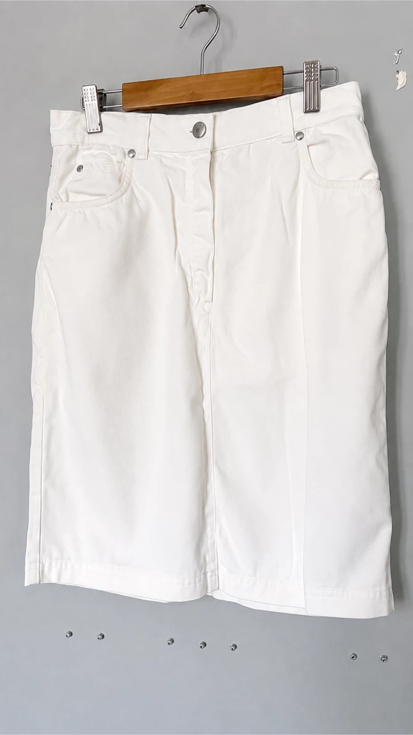 ESCADA SPORT White Denim Pencil Skirt Size 38 - photo 2