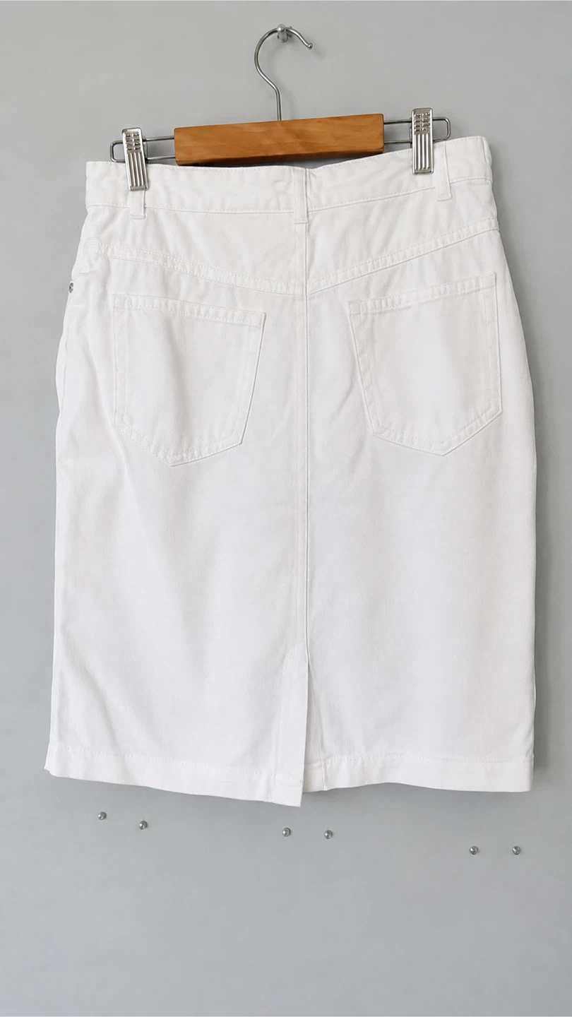 ESCADA SPORT White Denim Pencil Skirt Size 38 - photo 3