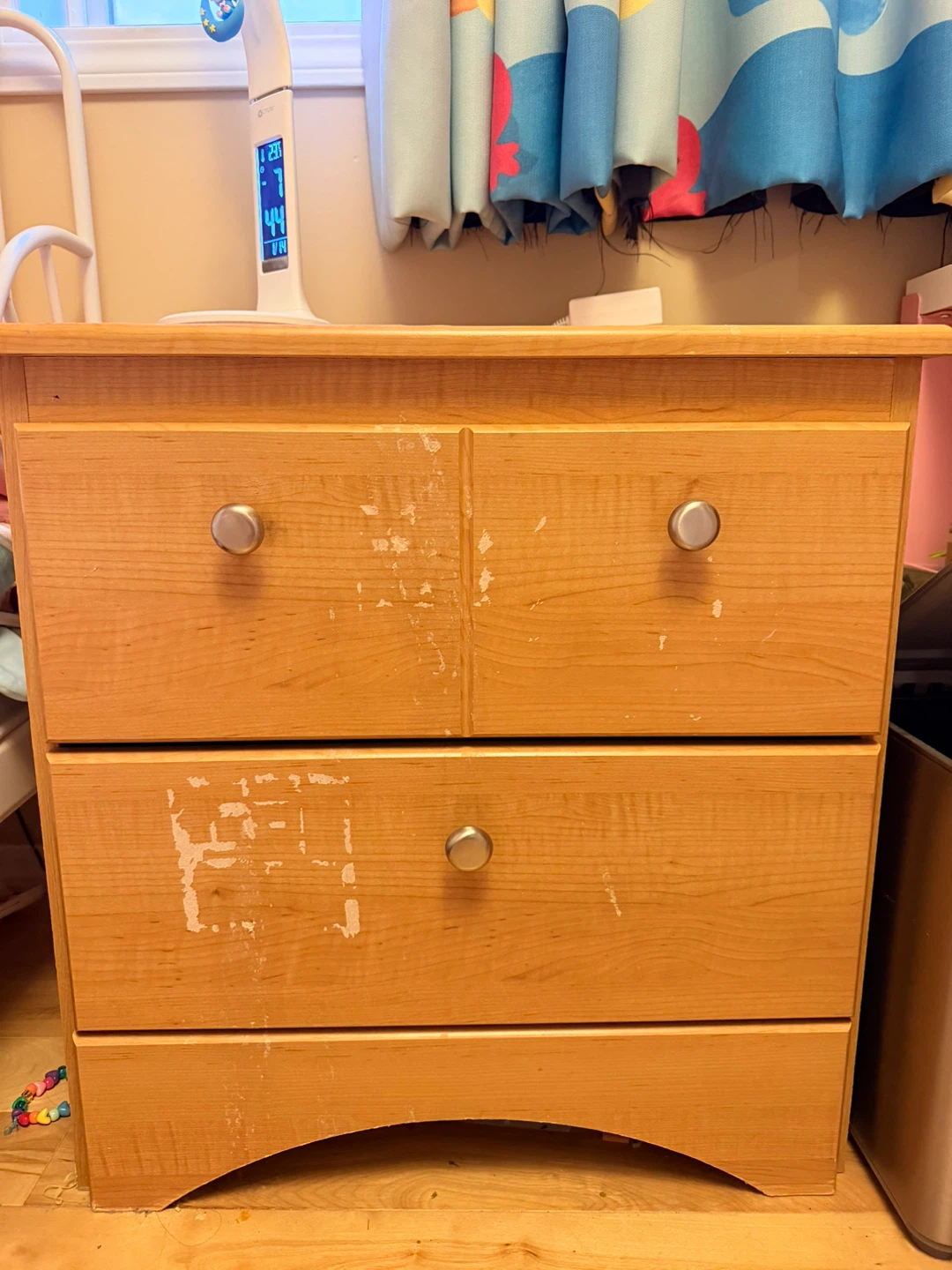 Wooden Dresser with 2 Drawers