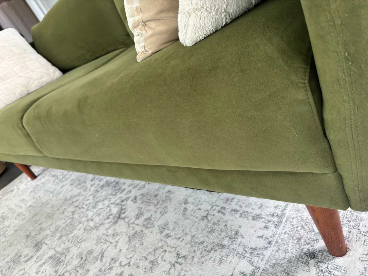 Velvet Sofa - Green - photo 2