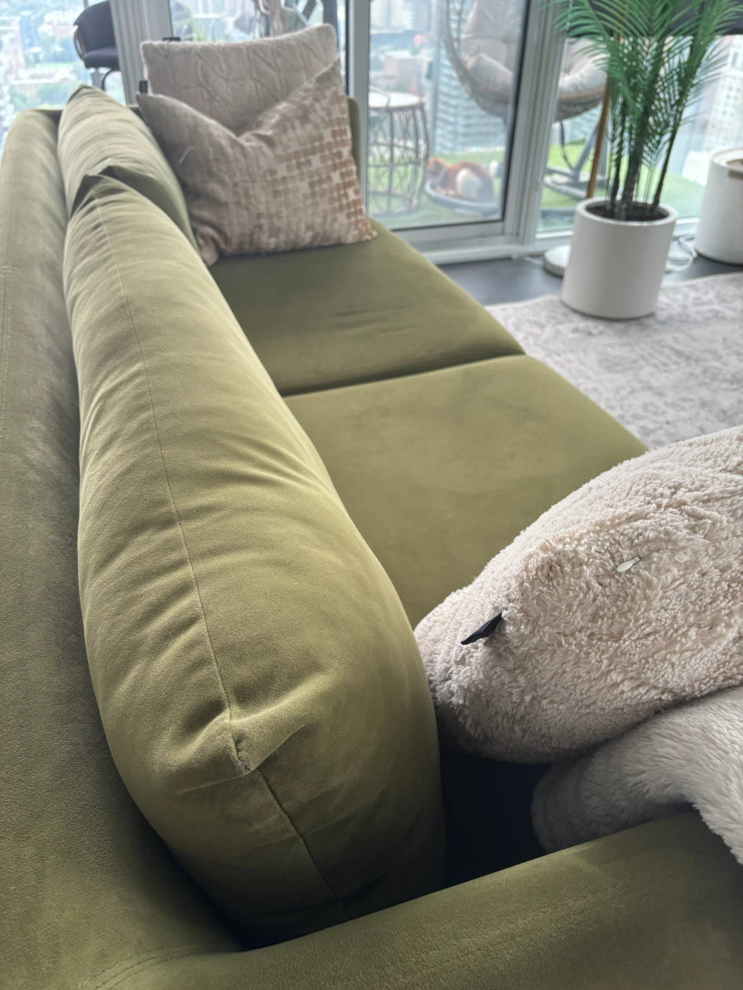 Velvet Sofa - Green - photo 4