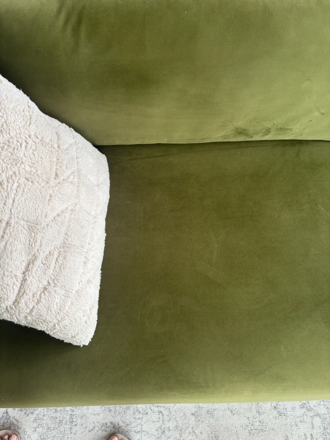 Velvet Sofa - Green - photo 5