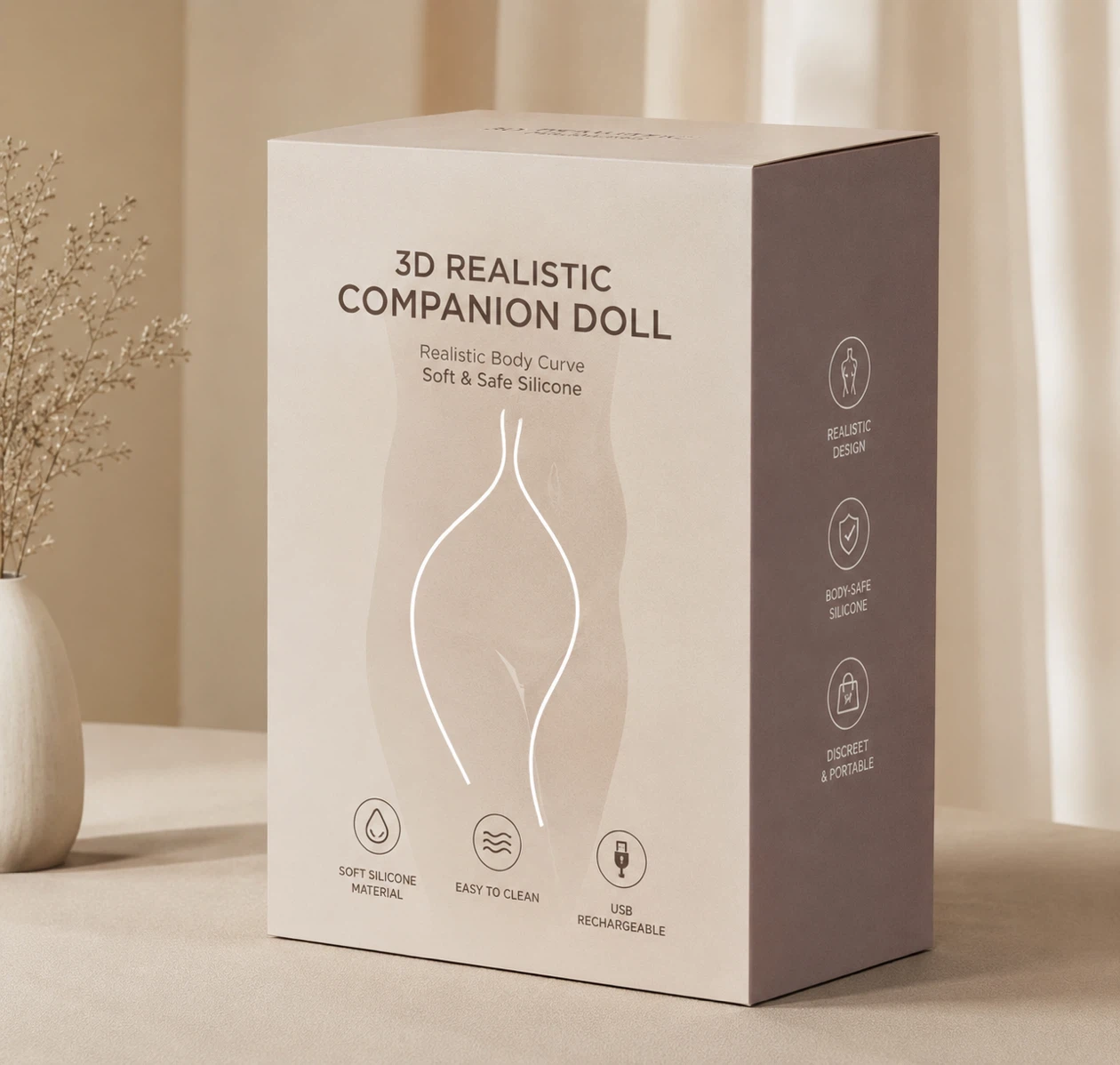 3D Realistic Companion Doll - Soft & Safe Silicone
