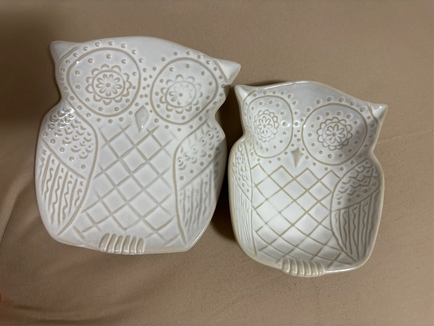 Indigo Owl Shaped Dishes Set (2)