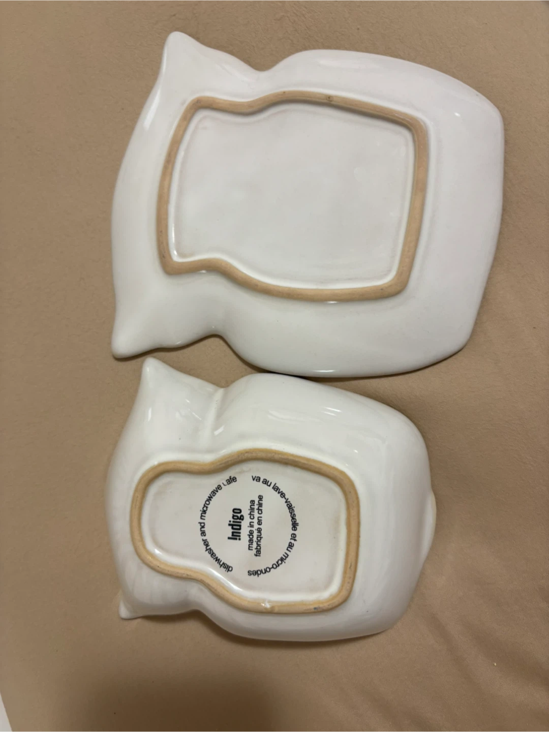 Indigo Owl Shaped Dishes Set (2) - photo 3