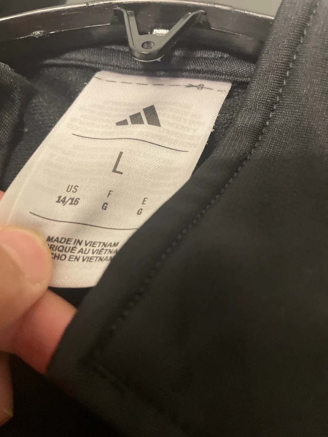 Adidas Track Jacket Black White Size L, US 14/16 - photo 3