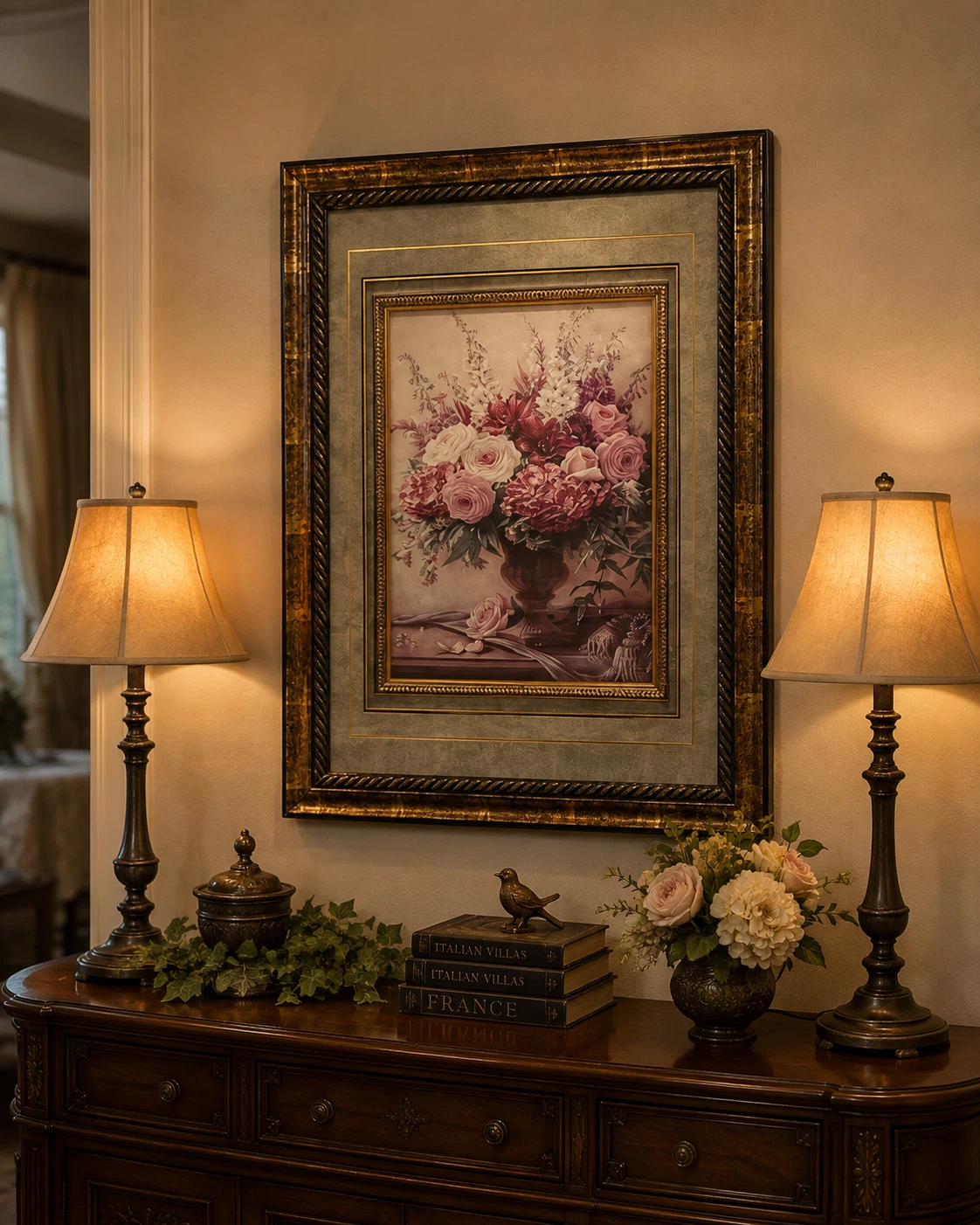 Framed Floral Artwork