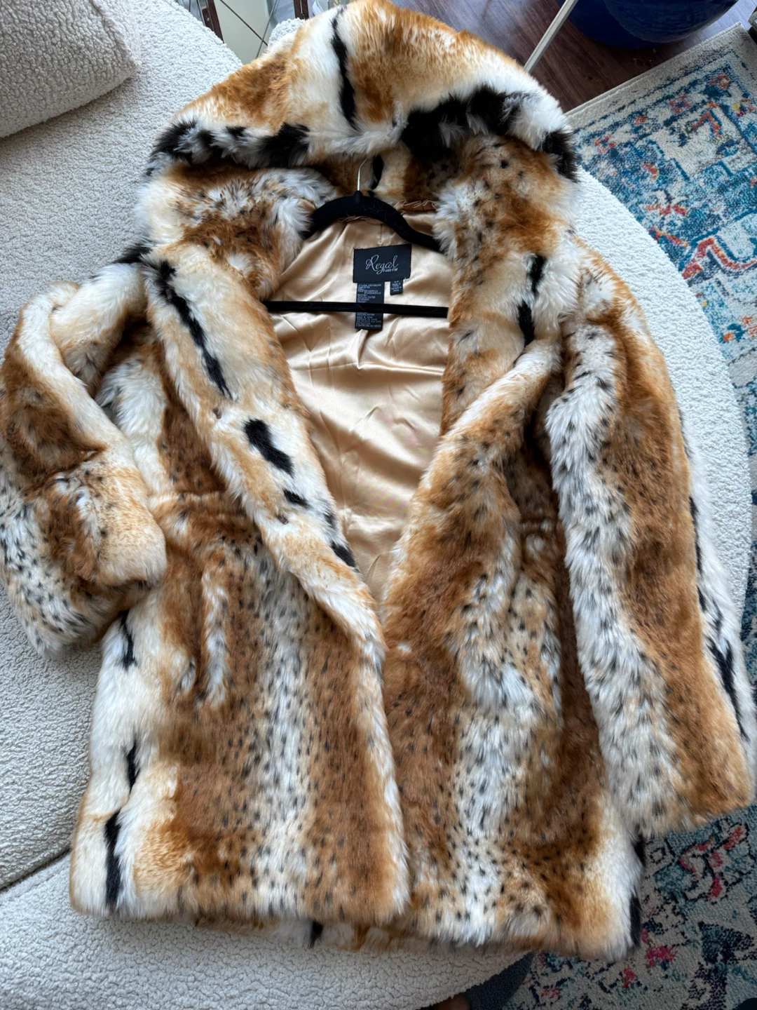 Lynx Faux Fur Hooded Coat