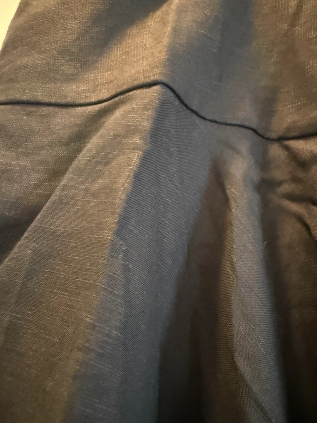 H&M Black Linen-Blend Pleated Mini Skirt – Size 18 – Never Worn - photo 3