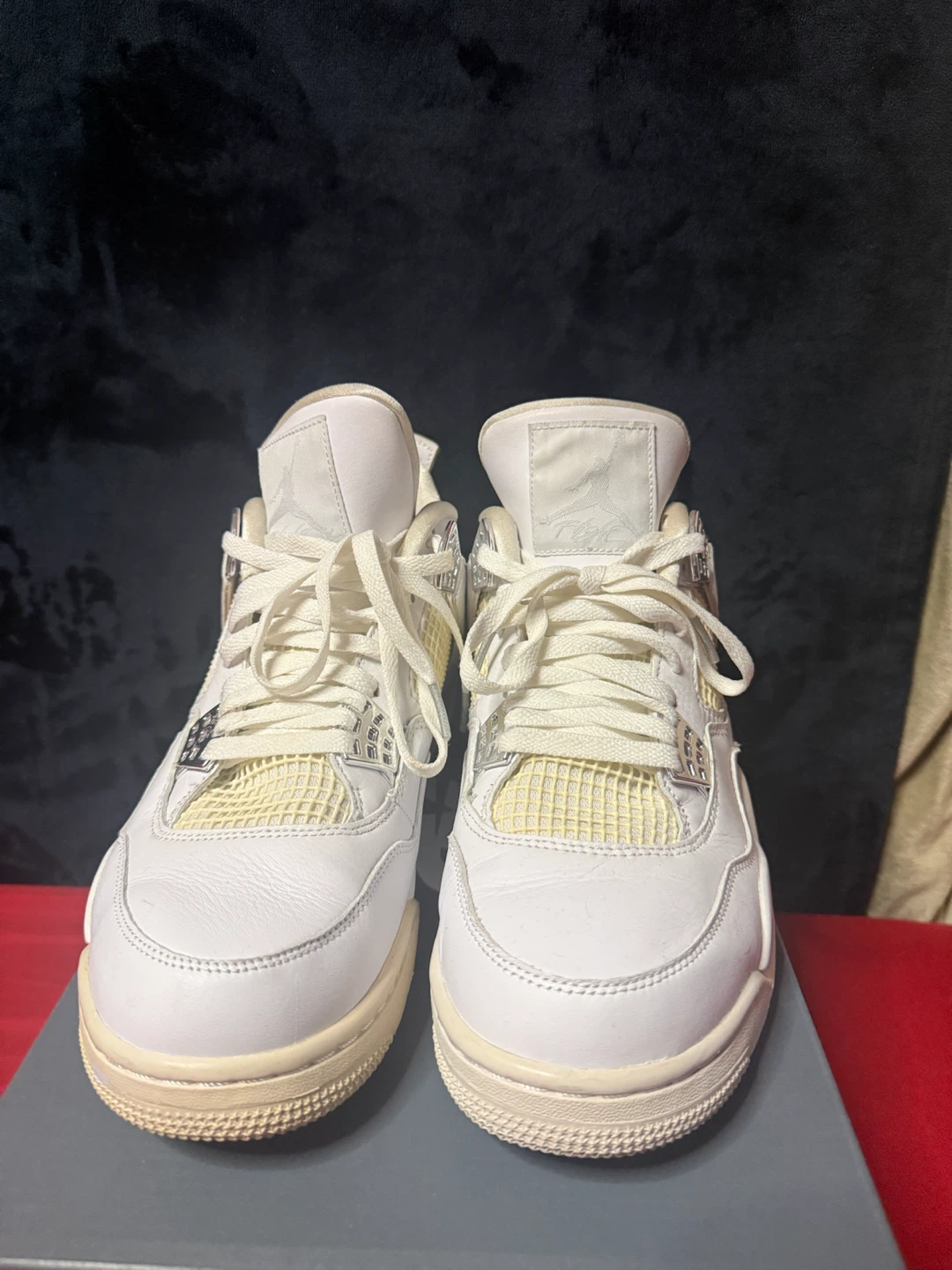 Air Jordan 4 Retro White Sneakers - photo 2