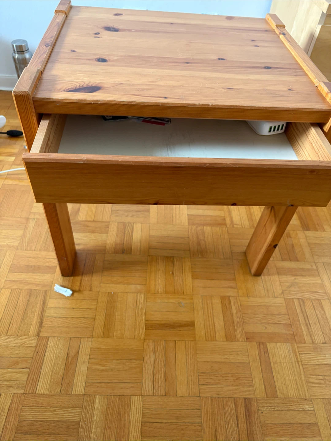 Wooden Side Table with Drawer