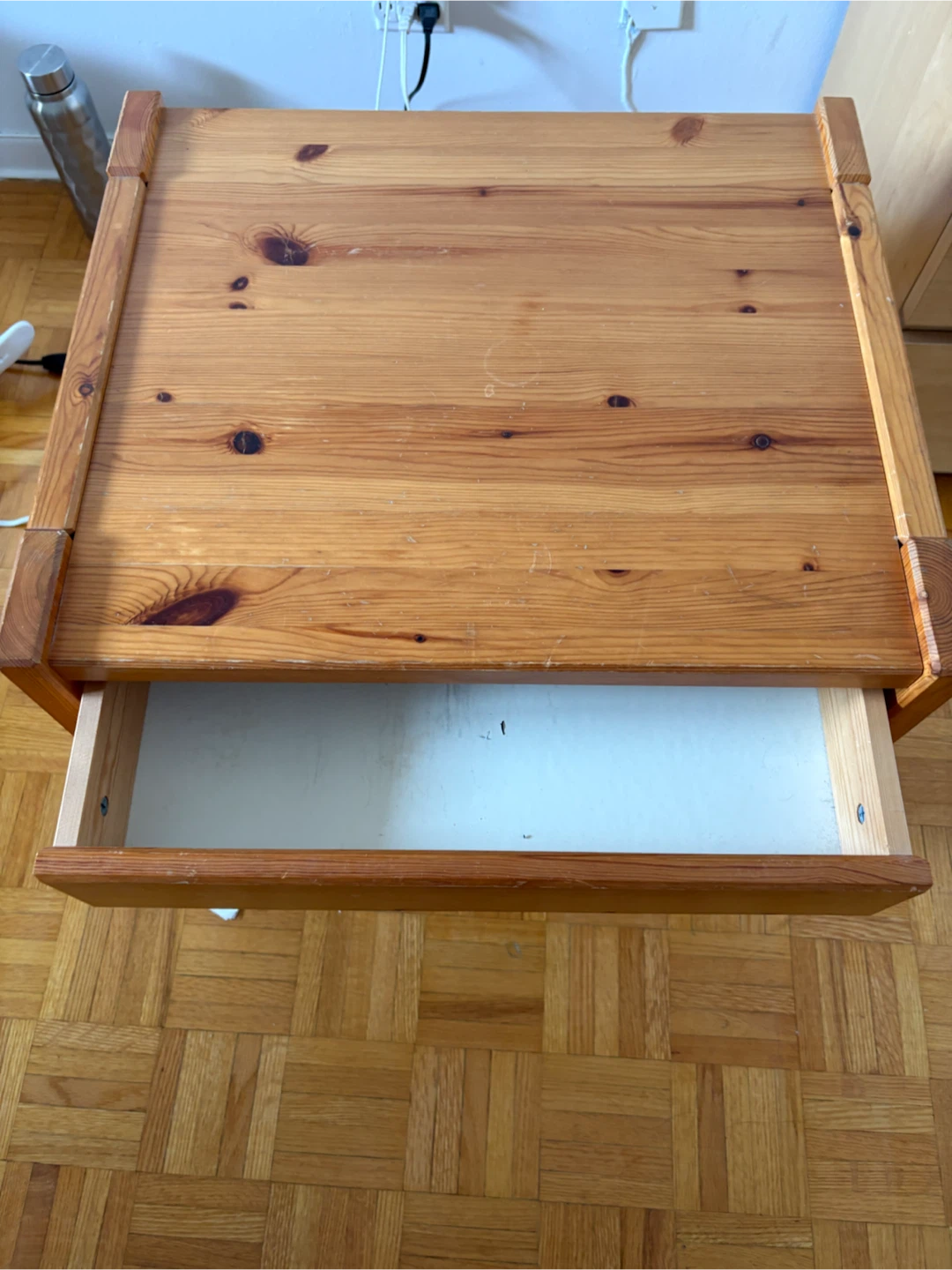 Wooden Side Table with Drawer - photo 3