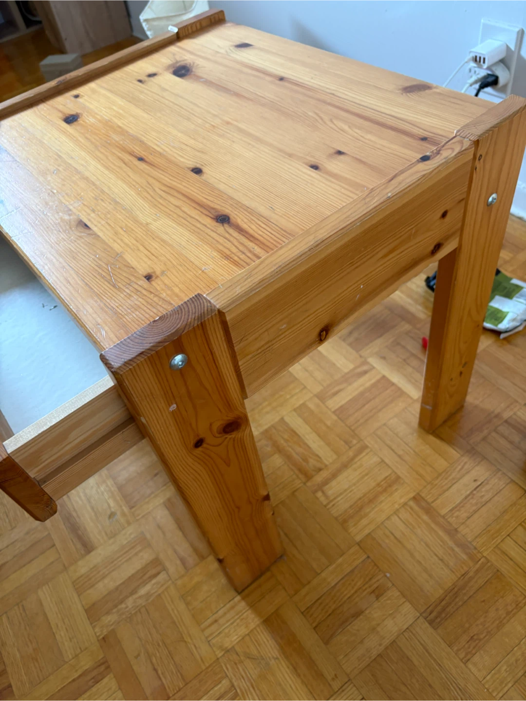 Wooden Side Table with Drawer - photo 5