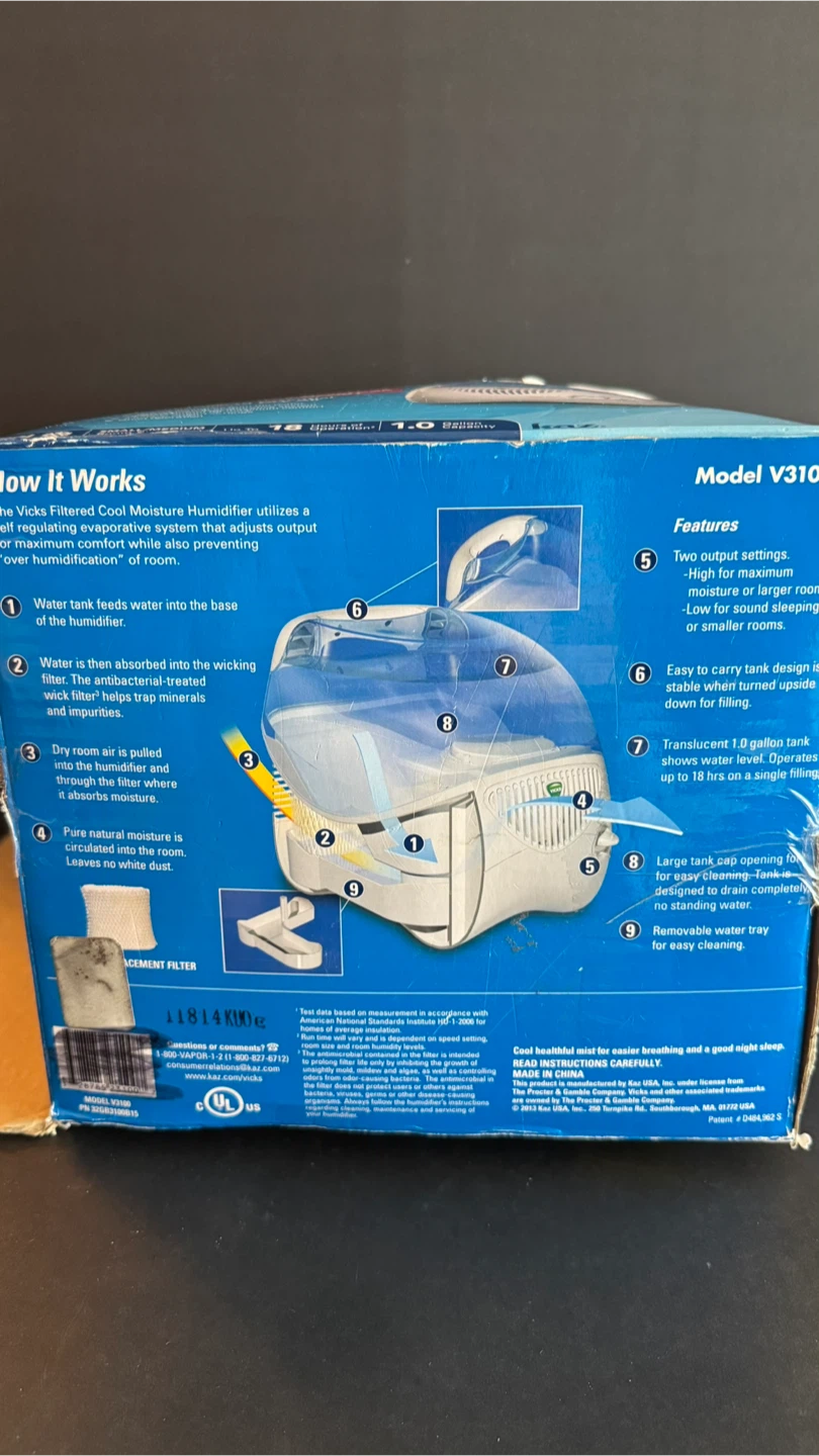 Vicks Filtered CoolMoisture Humidifier V3100 - photo 5