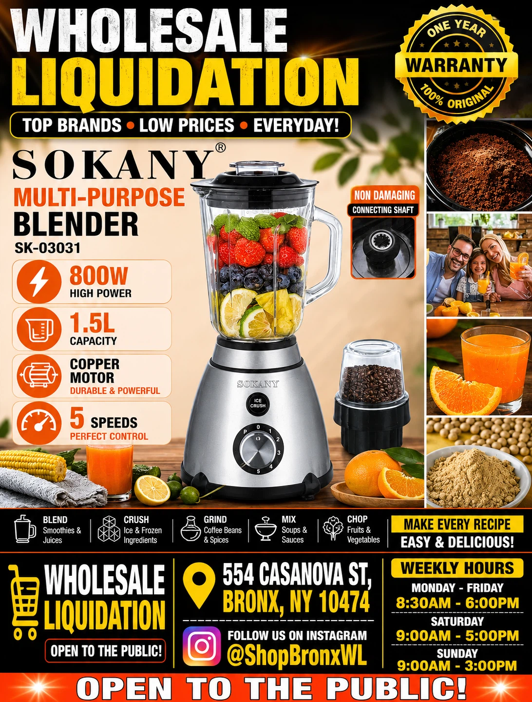 SOKANY Multi-Purpose Blender SK-03031