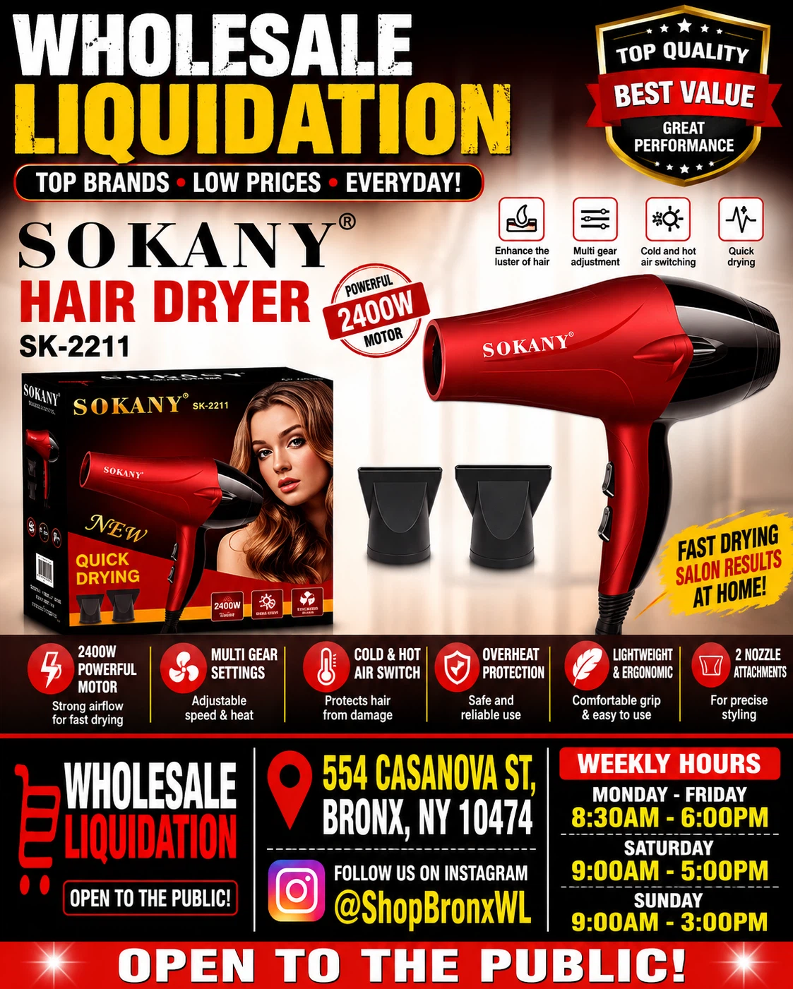 SOKANY SK-2211 Hair Dryer