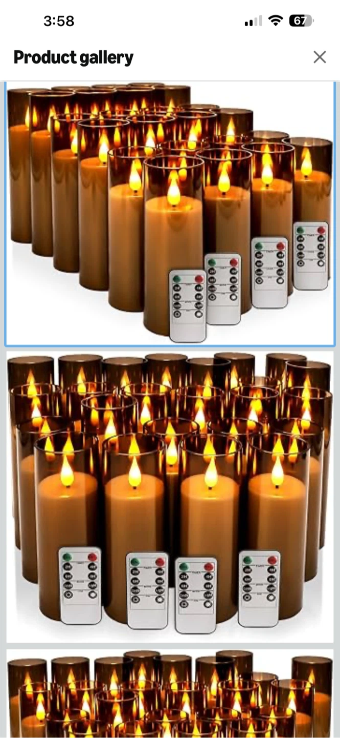Flameless LED Candles with Remotes (Set of 24)