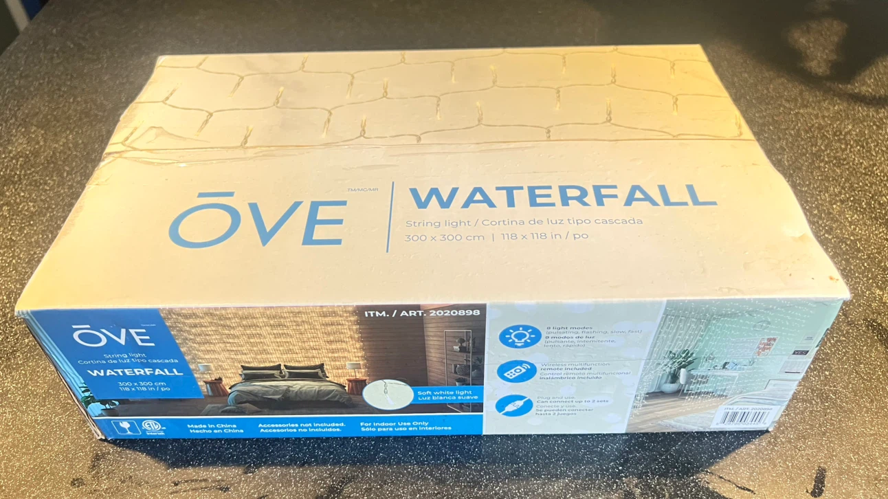 OVE waterfall string lights NIB