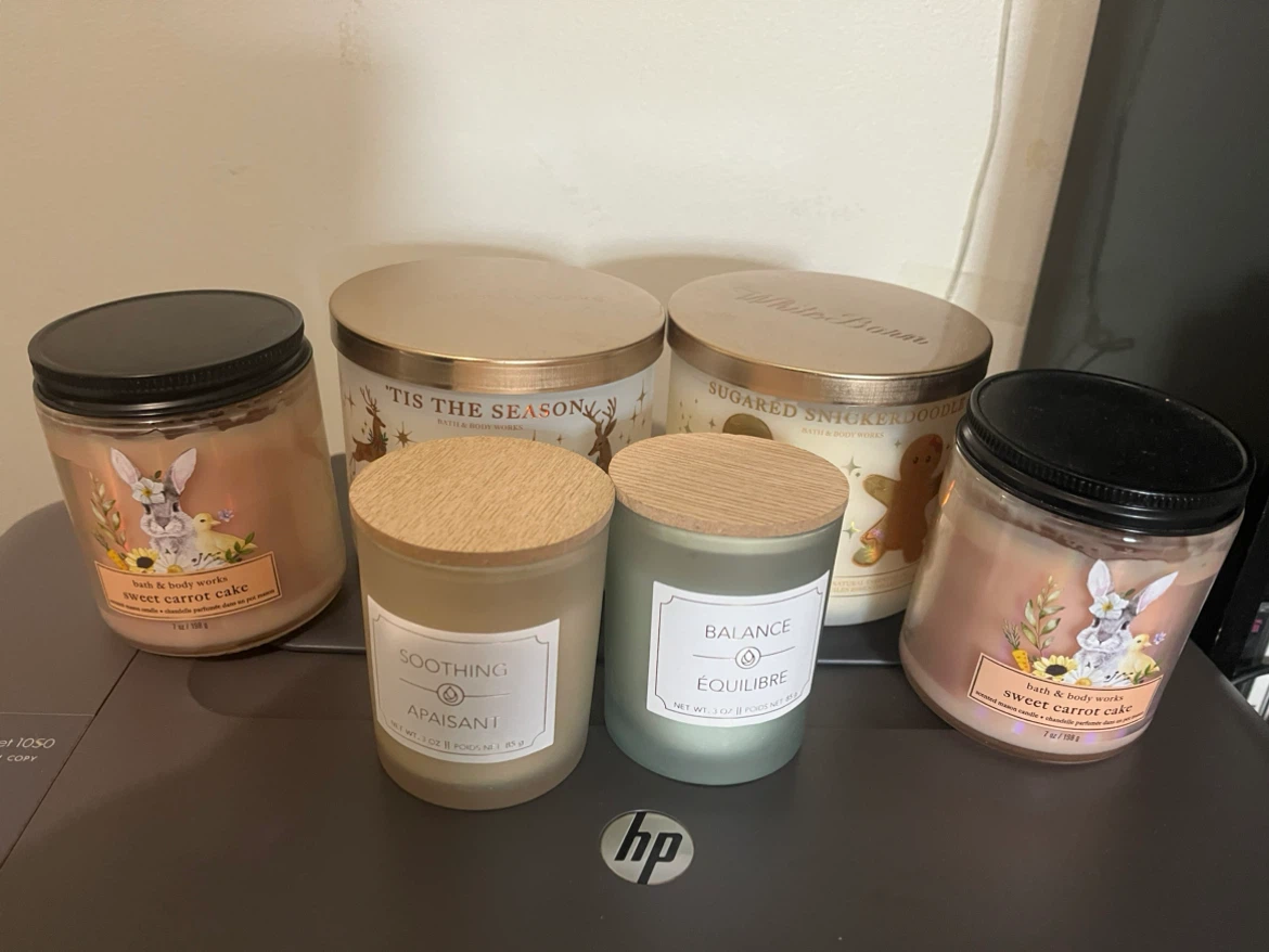 6 Bath & Body Works Scented Candle Bundle