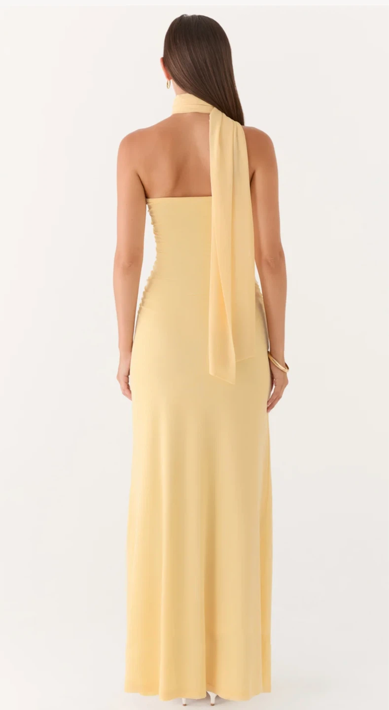 Peppermayo strapless maxi dress in yellow NWT - photo 2