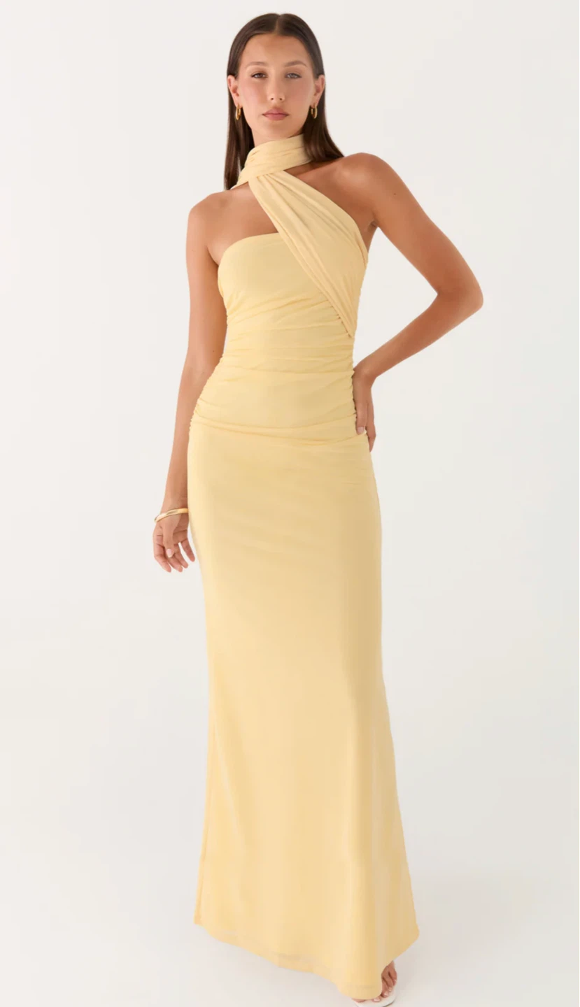 Peppermayo strapless maxi dress in yellow NWT - photo 3