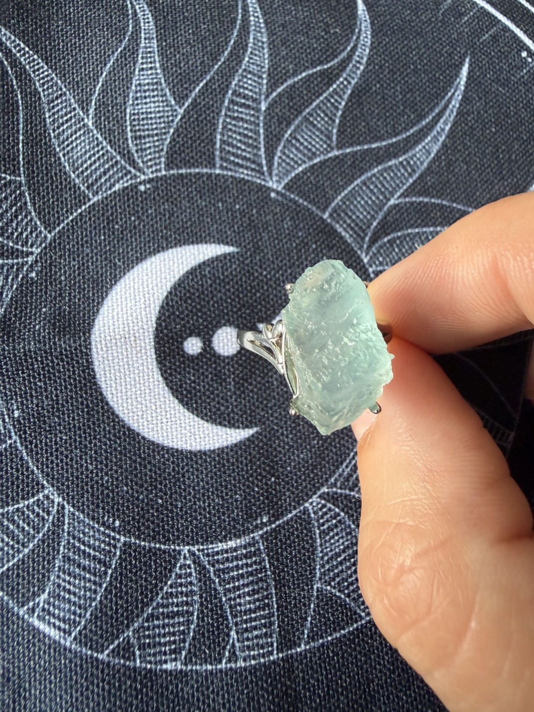 Raw Aquamarine Crystal Ring - photo 3