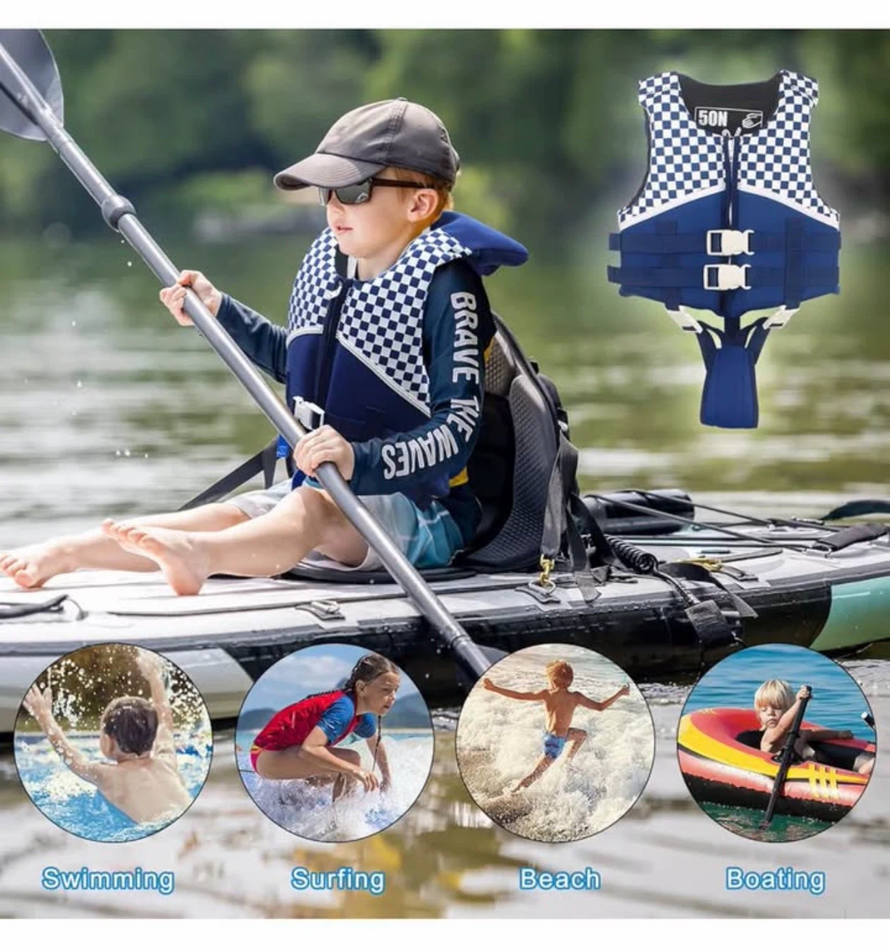 Chriffer Kids Swim Vest Life Jacket