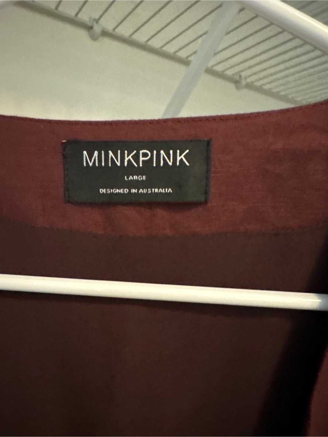 MINKPINK Burgundy Wrap Dress - Size Large - photo 2